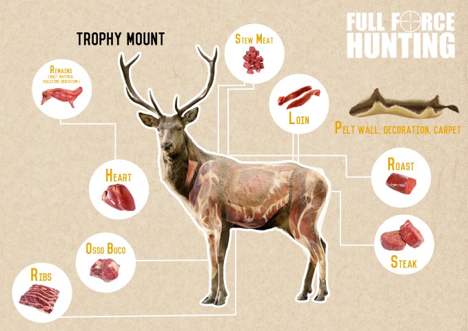 Deer meat harvest chart Full Force Hunting